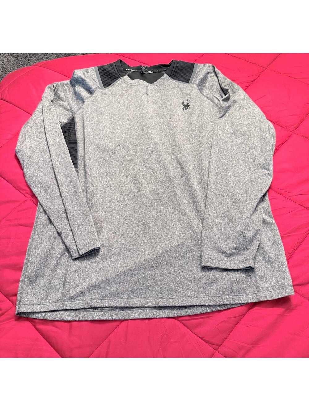 Spyder Men’s Gray Long Sleeve Performance Athletic Shirt